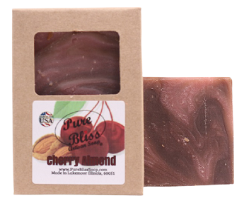 all natural cherry almond soap bar